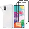 Image de PHONILLICO Coque pour Samsung Galaxy A41 et 2 Verres Trempe Bord Noir Film Protection Ecran