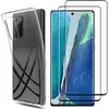 Image de PHONILLICO Coque pour Samsung NOTE 20 et 2 Verres Trempe Bord Noir Film Protection Ecran