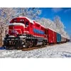 Image de Bluebird Puzzle Red Train In The Snow