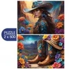 Image de Bluebird Puzzle 2 Puzzles - Cowgirl and Boots - Far West Collection