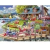 Image de Bluebird Puzzle Lake View Cabin Mountain Time