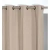 Image de Moondream ThermActiv® Rideau Thermique Hiver+Été | Isolant Anti-Chaleur et Anti-Froid | Technologie Brevetée | Fabrication UE | Lin | Oeillets | Beige MC632 | 140L x 260H cm
