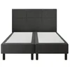 Image de Epeda Sommier Enchanteur Boxspring 3 en 1 Gris Chiné 160x200 - Double Sommier
