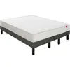 Image de EPEDA Voyage 180x200 + 2 sommiers gris fumé pieds VOYA-E-1820-2-GFU