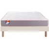 Image de MERINOS Au lit 140x200 + sommier sable + pieds AULIT-E-1420-SBLA