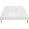 Image de Merinos Sommier déco tapissier Twist 140x200 en Epicéa - Blanc