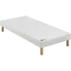 Image de Bultex Sommier tapissier à Lattes recouvertes Power 2x90x200 en Bois - Blanc