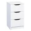 Image de AltoBuy Jenny Blanc - Chiffonnier 3 Tiroirs Coloris Blanc