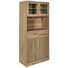 Image de AltoBuy PAJAN - Buffet Vaisselier Multi-Rangement Effet Bois avec Tasseaux