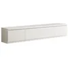 Image de AltoBuy DEYTON - Meuble TV 4 Portes Laqué Blanc Brillant