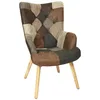 Image de AltoBuy MELO - Fauteuil Patchwork Motifs Nuances de Marron