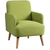 Image de AltoBuy TEODORE - Fauteuil Rembourré Tissu Vert