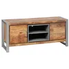 Image de AltoBuy PALISSA - Meuble TV 2 Portes Bois et Acier Patiné