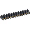 Image de EUROHM - Barrette laiton de connexion en polypropylène 6mm2 - Noir - 70002 - Eur'ohm - 70002