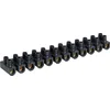 Image de Eur'Ohm - Barrette de connexion 12 plots laiton - 25mm² - 101 A - Noir