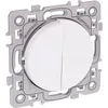 Image de Double bouton poussoir Square 1 poste - 10AX - 250V - Blanc