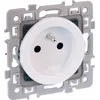Image de EUR'OHM Prise de courant 2P+T 16A - SQUARE Blanc - Avec griffes + connexion haut bas - Interrupteur et prise