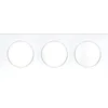 Image de Plaque Square Eur'Ohm - 3 postes - Entraxe 71mm - Blanc