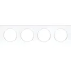 Image de Plaque Square Eur'Ohm - 4 postes - Blanc