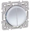 Image de Double Va-et-vient Square - 1 poste - 10AX - Silver