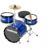 Image de WOODBRASS DSJ90B Batterie Enfant Complète Bleue 3+ Ans - Mini Kit Batterie Acoustique Junior avec Siège, Pédale, Cymbale 8", Tom et Caisse Claire - Batterie Enfant Débutant Bleu