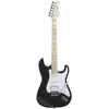 Image de Guitare électrique Woodbrass ST100 Noire - Guitare polyvalente idéale pour débuter - Corps forme ST Tilleul Américain Touche érable - Style rock, pop, funk, country, hard, metal