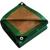 Image de TECPLAST Bâche Bois 5x8 m HQ250BO Verte et Marron - Haute Performance - Bâche de Protection étanche pour Bois de Chauffage