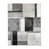 Image de 1A2T - Petit Tapis d'Entree Interieur Gris 40x60 cm - Tapis Salon Moderne Design LYN8 GEOME Trique Rectangulaire - Tapis Entrée Intérieur idéal pour l'entrée, 1446