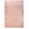 Image de UnAmourDeTapis Tapis Entrée 80 X 150 Cm, Polyester, Uni Rose, Aspect Shaggy Soyeux, Poils Ras Lavable 30°C, Tissé en Turquie, Douceur Quotidienne, 5645