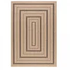 Image de Jadorel Tapis Exterieur, 60 X 90 Cm, Beige Et Noir, Motif Géométrique Graphique, Tissage Kilim Tissé Turquie, Idéal Entrée Couloir Salon, 7352