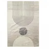 Image de Jadorel Tapis Chambre, 120 X 160 Cm, Viscose Effet Soyeux, Motif Géométrique Graphique, Gris, Beige, Poils Ras Tissé en Belgique, Lavable 30 °C, 7422