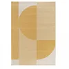 Image de UnAmourDeTapis Tapis Salon, 200 X 290 Cm, Motif Géométrique Graphique, Beige Et Jaune, Poils Ras Tissé en Turquie, Style Contemporain Lumineux, 7498