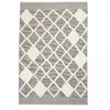 Image de IMPALO Tapis Salon, 120 X 170 Cm, Coton Naturel Doux, Motif Faux Uni, Gris, Écru, Tufté Main Relief Graphique, pour Décoration Accueillante, 8230