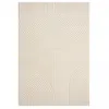 Image de DEZENCO Tapis Salon 200 X 290 Cm, Couleur Écru, Motif Simple Relief Courbes, Tissé en Turquie, Forme Rectangulaire, Style Moderne Épuré, 9592