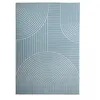 Image de Jadorel Tapis Grand Salon, 200 X 290 Cm, Motif Géométrique Courbes Graphiques, Bleu, Tissé Belgique, Poils Ras, Style Moderne Épuré, 12069