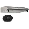 Image de Hotte casquette visière BELDEKO GRETA 60 cm   Inox   Éclairage LED   Filtre à charbon actif   100 Watts - 210 m3 - Mode évacuation ou recyclage   Marque française
