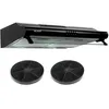 Image de BELDEKO Hotte Casquette 60 cm Noir 240 m3/h + 2 Filtres - Marque Française
