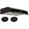 Image de HOTTE CASQUETTE/VISIERE DOUBLE MOTEURS 60 CM - NOIR | BELDEKO