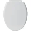 Image de Tendance - Abattant WC PP 18 Pouces Attaches Plastiques - Blanc - Salle de Bain - Abattants Universel - Lunette de Toilette