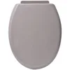 Image de Tendance - Abattant WC PP 18 Pouces Attaches Plastiques - Taupe - Salle de Bain - Abattants Universel - Lunette de Toilette
