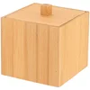 Image de Tendance - Boite à Coton en Bambou - Bambou - Salle de Bain - Accessoire Salle de Bain à Poser