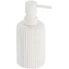 Image de Tendance - Distributeur a Savon Arrondi strie polyresine 230 ML - Blanc