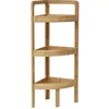 Image de TENDANCE Etagère d'angle 3 Niveaux en Bambou