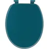 Image de Tendance - Abattant WC MDF 18 Pouces Attaches Plastiques - Bleu Tahitien - Salle de Bain - Abattants Universel - Lunette de Toilette