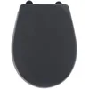 Image de Tendance - Abattant WC Plastique 18 Pouces Attaches Plastiques - Gris - Salle de Bain - Abattants Universel - Lunette de Toilette