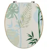 Image de Tendance - Abattant WC MDF 18 Pouces Couvercle Imprime Assise Imitation Bambou Attaches Acier Inoxydable - sagano