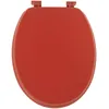Image de Tendance - Abattant WC MDF 18 Pouces Attaches Plastiques - Terracotta- Salle de Bain - Abattants Universel - Lunette de Toilette