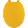 Image de Tendance - Abattant WC MDF 18 Pouces Attaches Plastiques - Moutarde - Salle de Bain - Abattants Universel - Lunette de Toilette
