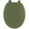 Image de Tendance - Abattant WC MDF 18 Pouces Attaches Plastiques - Kaki Mat - Salle de Bain - Abattants Universel - Lunette de Toilette