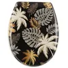 Image de TENDANCE Abattant WC en Thermodur déco Gold Jungle avec Kit de Fixation